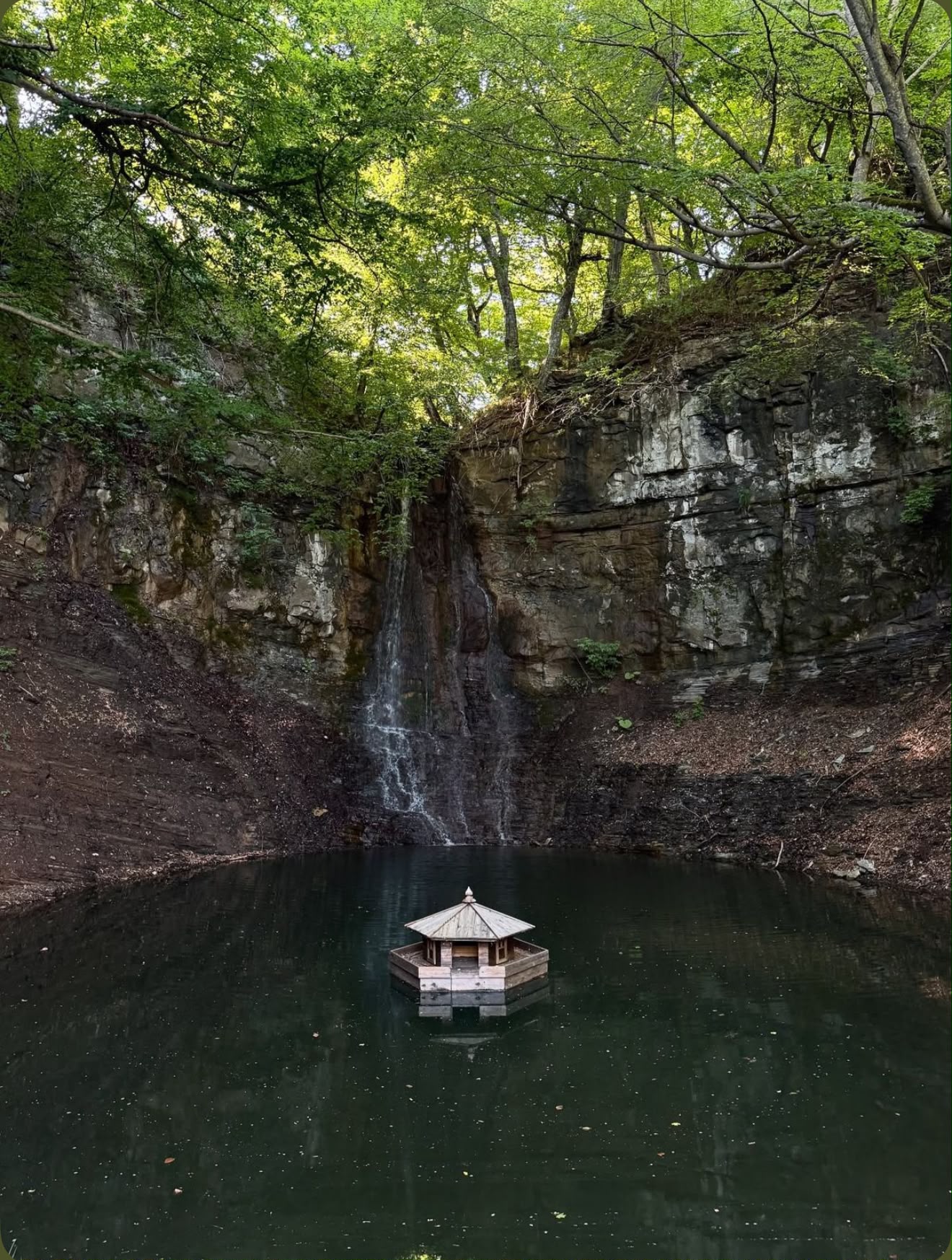 A hidden pool at Kiketi Farm, Georgia